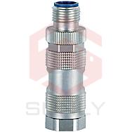 Đầu nối plug-in-M12 con., straight, male, 4 pin, D