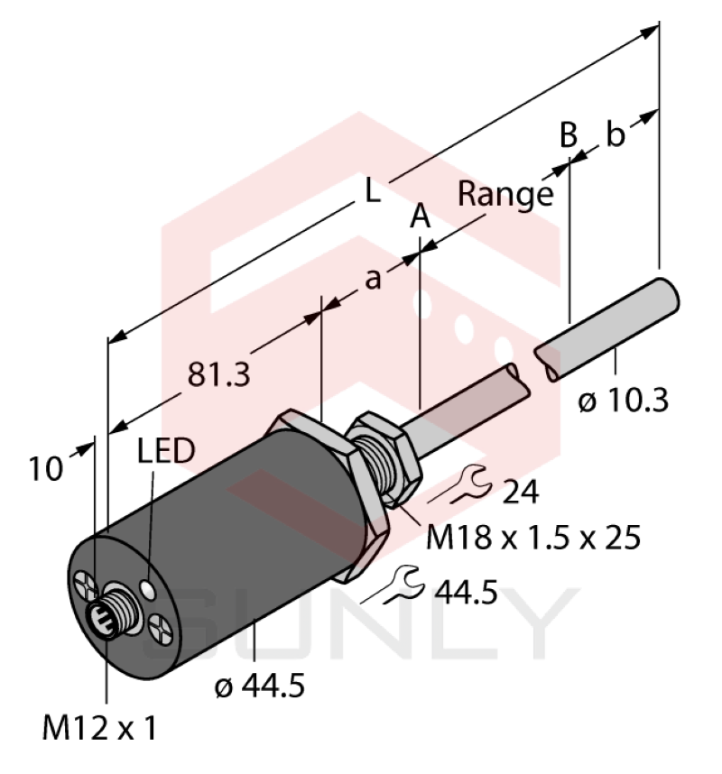 Turck pressure sensitive snow position sensor 1543024 LTX200M-R10-SSI-2-GAF1-X3-H1161