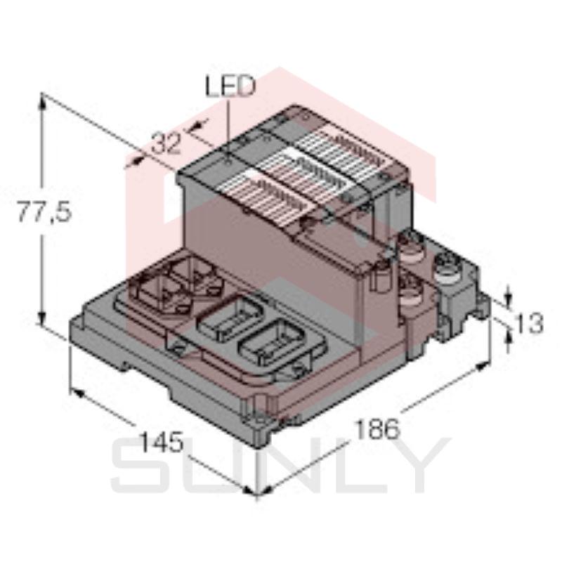 Profinet Set (AIDA, copper) in IP67 TI-BL67-PN-AC-S-8