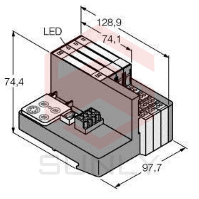 Programmable Set for Ethernet Modbus/TCP in IP20 TI-BL20-PG-EN-S-6