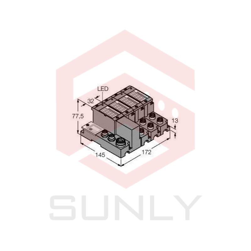 Programmable Set for Simple I/O Communication via Decentralized Periphery in IP67 TI-BL67-PG-DP-S-6