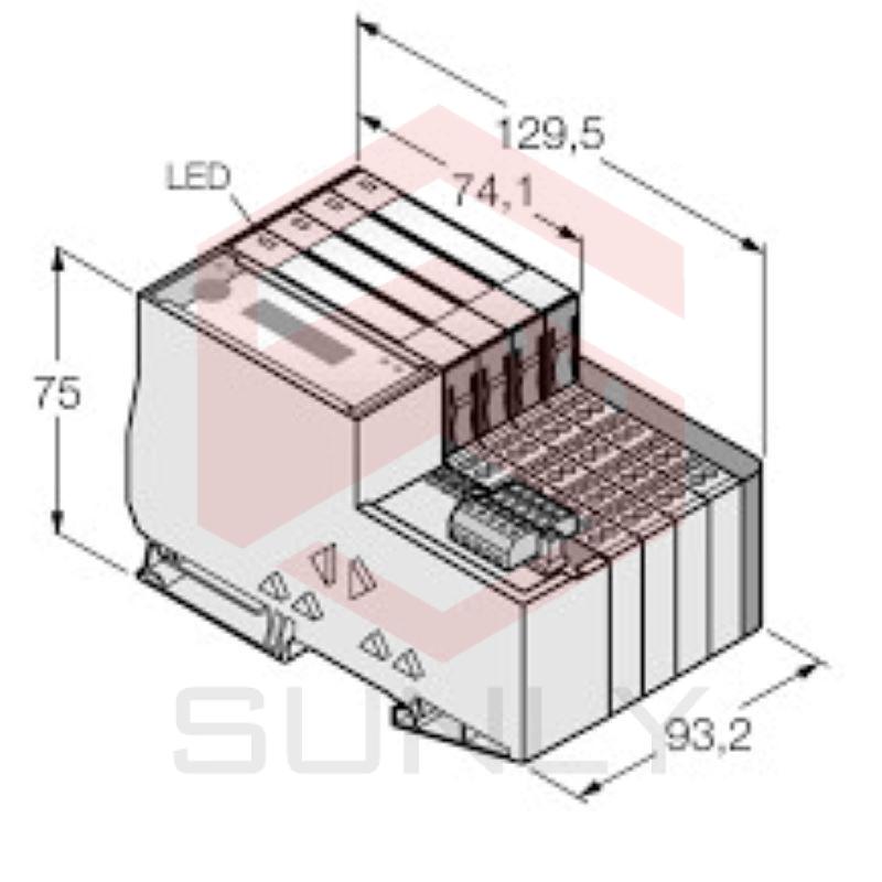 Set for Simple I/O Communication via DeviceNet in IP20TI-BL20-DN-S-8