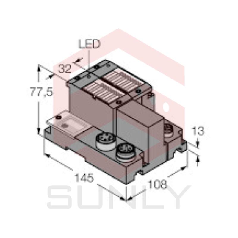Set for Simple I/O Communication via DeviceNet in IP67 TI-BL67-DN-S-2