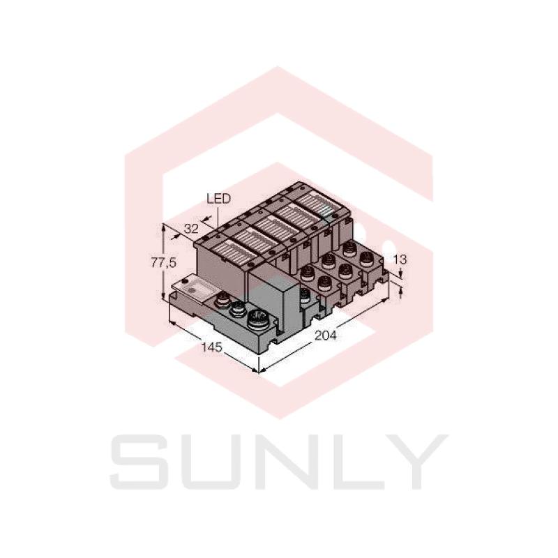 Set for Simple I/O Communication via Ethernet TI-BL67-EN-S-8