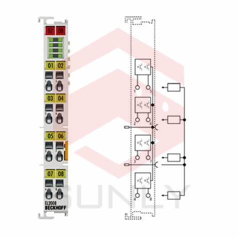 EL2008 | EtherCAT Terminal Beckhoff, 8 kênh ngõ ra số, 24 VDC, 0.5 El2008 EtherCat Terminal Beckhoff