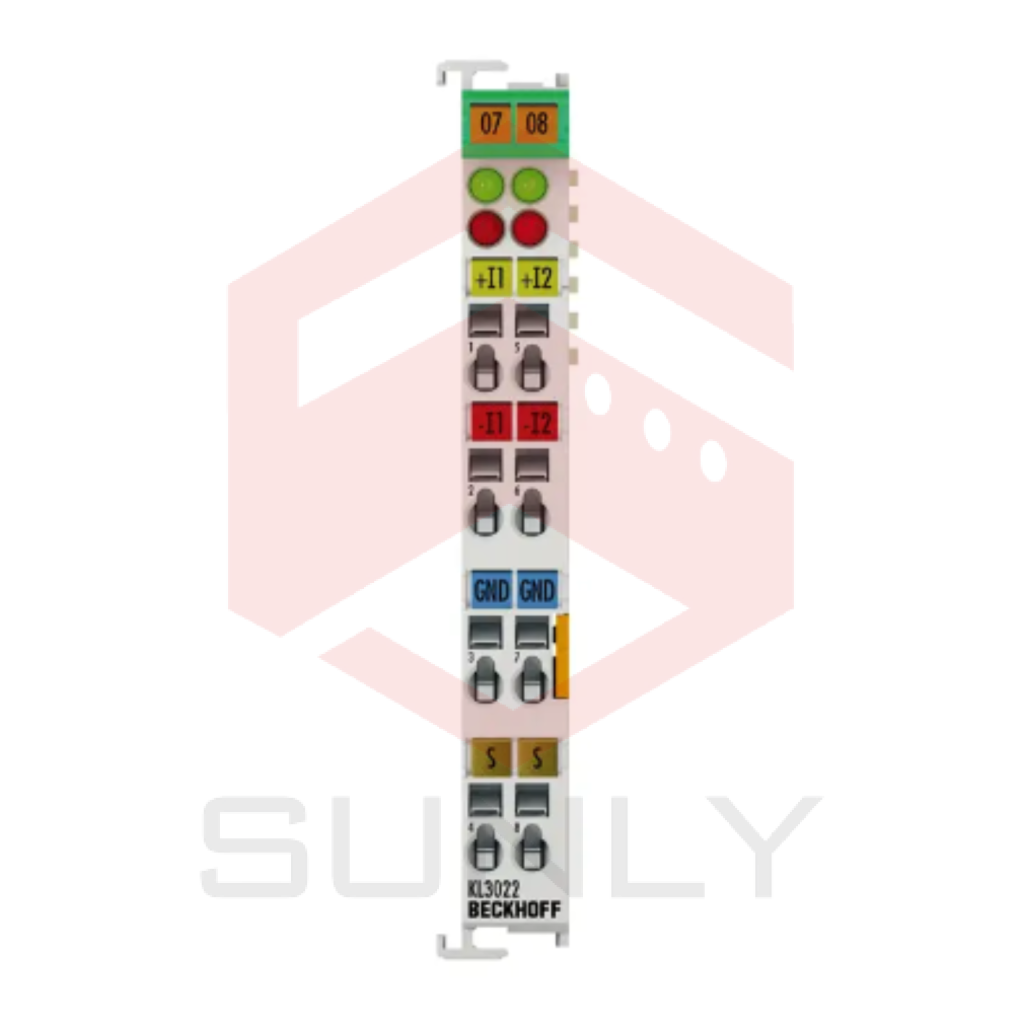 KL3022 | Bus Terminal, đầu vào tín hiệu analog, 2 kênh, dòng điện, 4…20 mA, 12 bit, nối cách điện