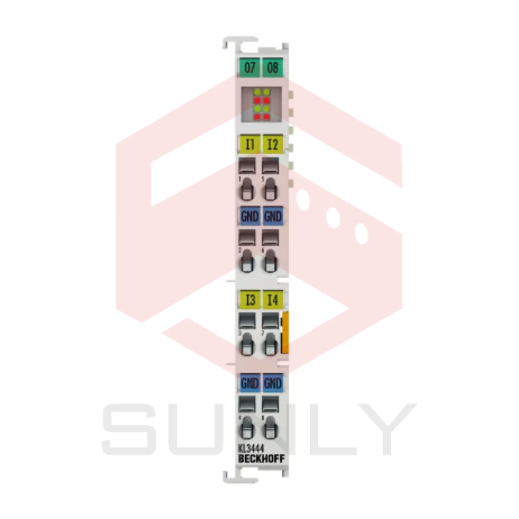 KL3444 | Terminal Bus, 4 kênh đầu vào tín hiệu analog, dòng, 0…20 mA, 12 bit, đơn kết
