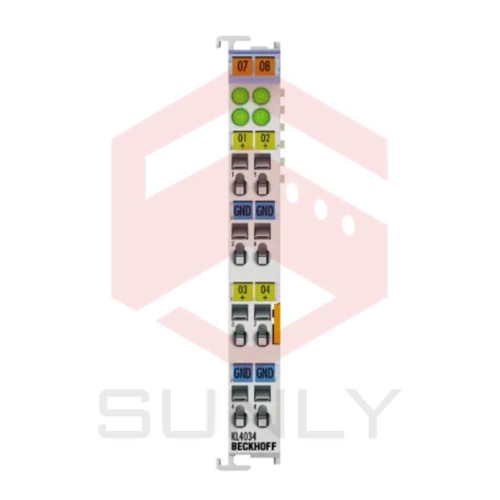 KL4034 | Bus Terminal, Đầu ra analog 4 kênh, điện áp, ±10 V, 12 bit, chênh lệch